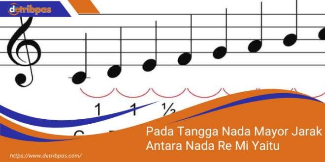Pada Tangga Nada Mayor Jarak Antara Nada Re Mi Yaitu
