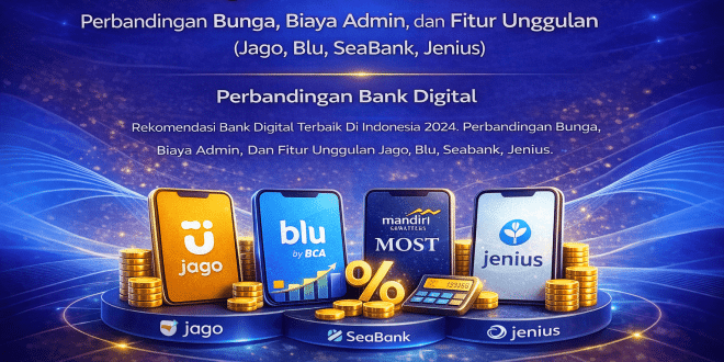 Bank Digital Terbaik di Indonesia 2024: Perbandingan Bunga, Biaya Admin, dan Fitur Unggulan (Jago, Blu, SeaBank, Jenius)