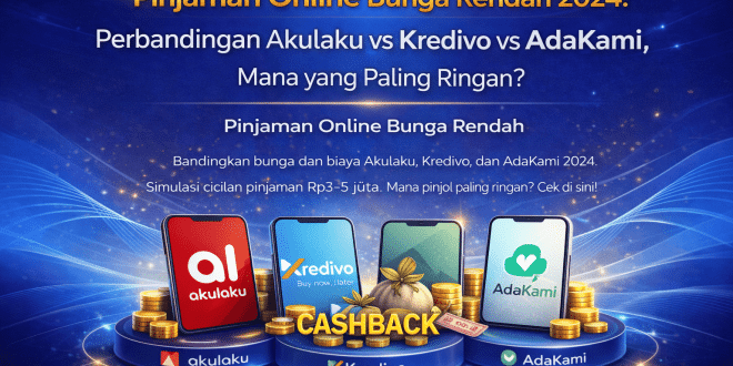 Pinjaman Online Bunga Rendah 2024: Perbandingan Akulaku vs Kredivo vs AdaKami, Mana yang Paling Ringan?