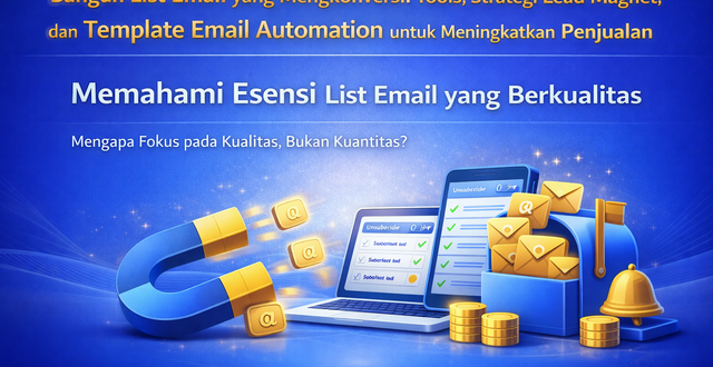 bangun list email yang mengkonversi tools strategi lead magnet dan template email automation untuk meningkatkan penjualan 01
