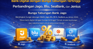 bank digital dengan bunga tabungan tertinggi 2024 perbandingan jago blu seabank dan jenius 01