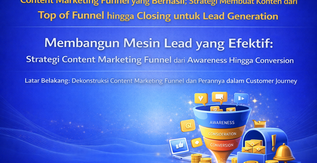 content marketing funnel yang berhasil strategi membuat konten dari top of funnel hingga closing untuk lead generation 01
