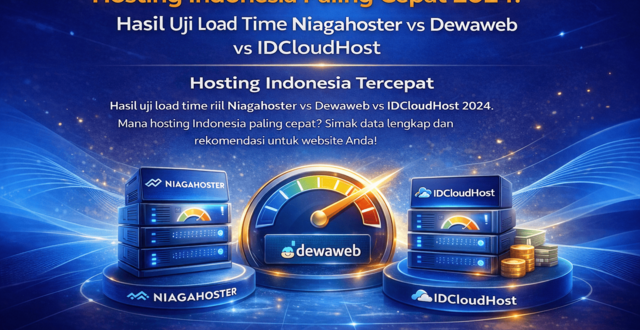 hosting indonesia paling cepat 2024 hasil uji load time niagahoster vs dewaweb vs idcloudhost 01
